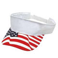 White USA Flag Visor